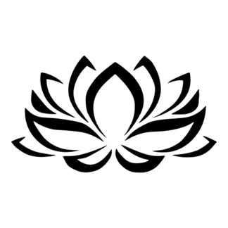 Lotus Flower Decal (Black)